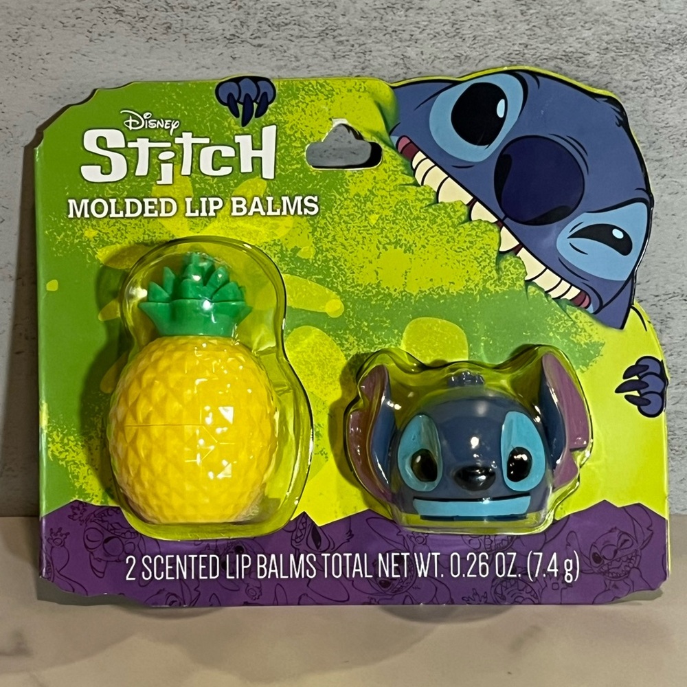 Disney Blue and Yellow Stitch Lip Balm Set